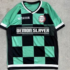 Demon Slayer Tanjiro BoxLunch Exclusive Msn’s Soccer Jersey M/L 21.5x27.5